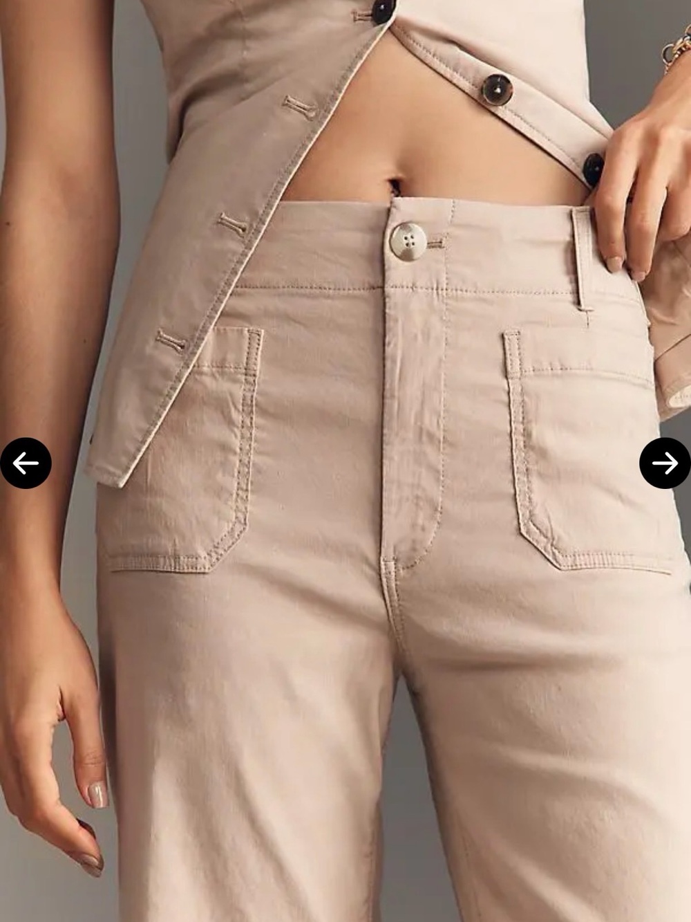 Maeve/Anthropologie Colette Wide Leg Shorts in Tan, Size 33